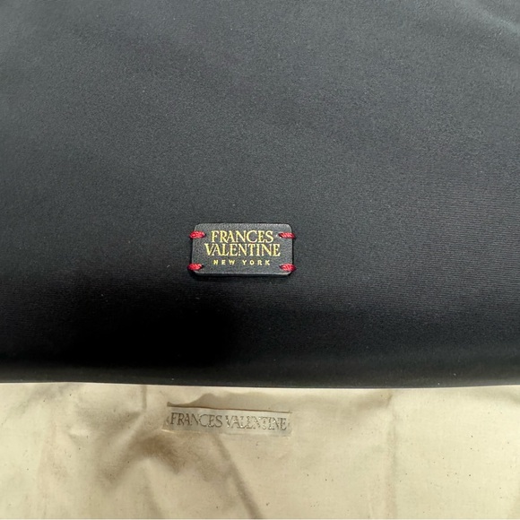 Frances Valentine New York Shopper Nylon Tote Bag Black Purse - Picture 2 of 9